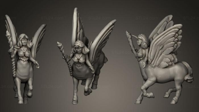 Статуэтки и статуи разные (Волшебник-Унипегатавр, STKR_0444) 3D модель для ЧПУ станка